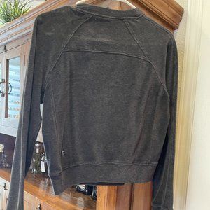 Lululemon black fleece/textured sweatshirt feels like velour